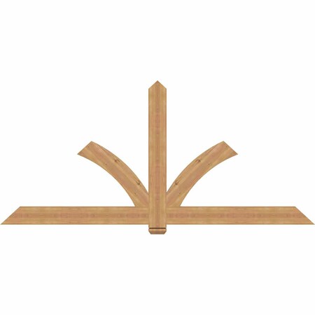 Ekena Millwork Redmond Smooth Timber Gable Bracket, Western Red Cedar, 96"W x 44"H x 1 1/2"D x 5 1/2"F, 11/12 Pitch GBW096X44X0206RED00SWR